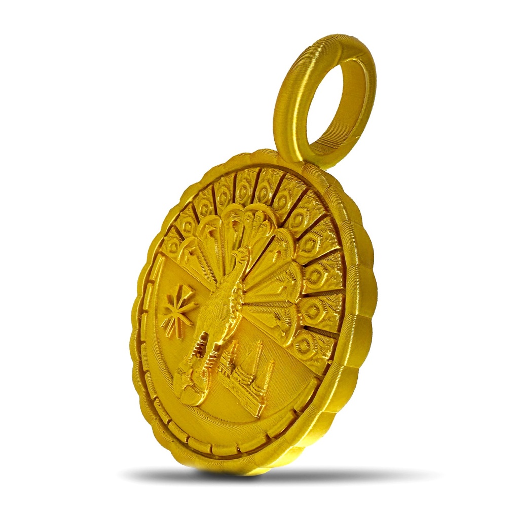 Yezidische Sonne & Pfau Anhänger (Klein)