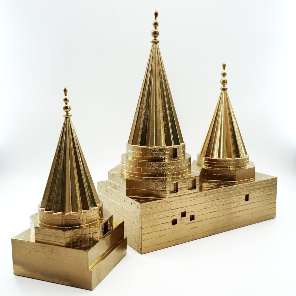 [EZD-64-2134] Lalish Modell 3 Tempel - Gold (7,5 cm)