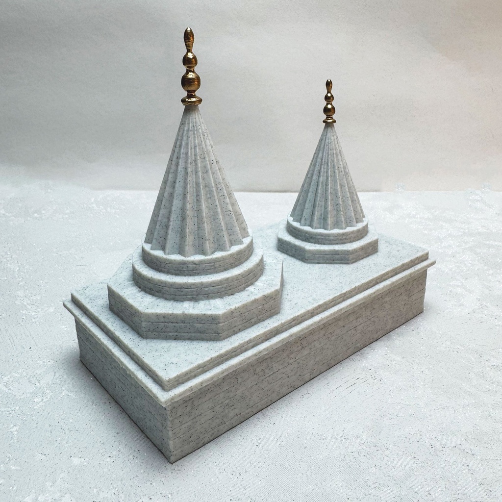 Ezidischer Tempel in Marmor-Optik v1 (7,5 cm)